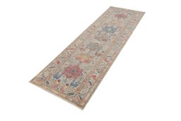 Close-up detail of New Kazak rug from Pakistan showing Wool weave