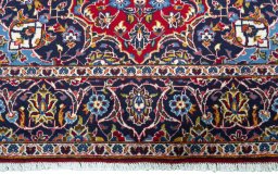 Full view of 2000s Kashan rug from Iran / Persia, 246 × 144 cm in Red tones