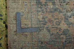 Close-up detail of 1970s Vintage rug from Pakistan showing Wool weave