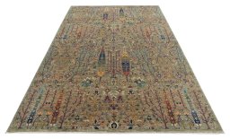 Surface texture of New Haj-jalili rug with natural Wool and intricate pattern
