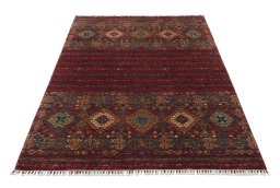 Surface texture of New Samarkand rug with natural Wool and intricate pattern