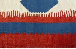 Close-up detail of New Modern Design rug from Turkey showing Wool weave