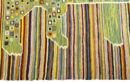 Close-up detail of New Kilim Dastan rug from Turkey showing Wool weave