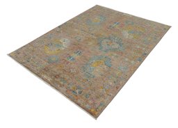 Close-up detail of New Farahan rug from Pakistan showing Wool weave