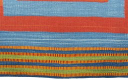 Central medallion detail of New Kilim Sofre rug from Turkey