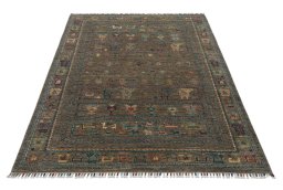 Surface texture of New Samarkand rug with natural Wool and intricate pattern