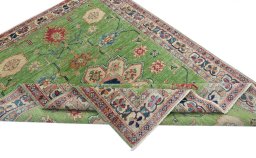 Central medallion detail of New Kazak rug from Pakistan