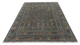 Surface texture of New Samarkand rug with natural Wool and intricate pattern