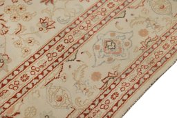 Close-up detail of 1950s Istanbul Silk rug from Turkey showing Silk weave