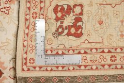 Full view of 1950s Istanbul Silk rug from Turkey, 188 × 122 cm in Cream tones