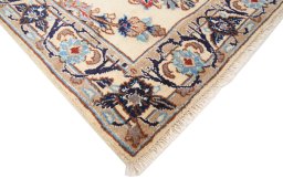 Central medallion detail of 2000s Nain Silk rug from Iran / Persia