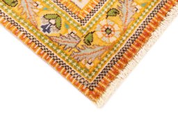 Central medallion detail of 2000s Tabriz Silk rug from Iran / Persia