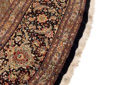 Central medallion detail of 2020s Tabriz Silk rug from Iran / Persia