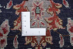 Central medallion detail of New Tabriz Silk rug from Iran / Persia