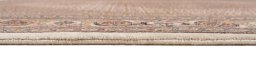 Corner detail of New Tabriz Silk rug showing border pattern and Wool pile