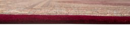 Corner detail of New Tabriz Silk rug showing border pattern and Wool pile