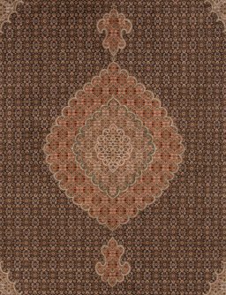 Surface texture of New Tabriz Silk rug with natural Wool and intricate pattern