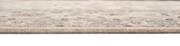 Corner detail of New Tabriz Silk rug showing border pattern and Wool pile