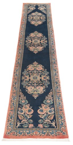 Backside of handmade New Tabriz Silk rug showing knot structure and weave density