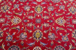 Central medallion detail of 2000s Kashan rug from Iran / Persia