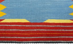Central medallion detail of New Kilim Sofre rug from Turkey
