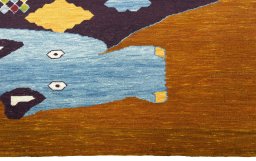 Central medallion detail of Unknown Kilim Dastan rug from Turkey