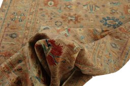 Surface texture of New Kazak rug with natural Wool and intricate pattern