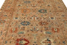 Central medallion detail of New Kazak rug from Pakistan