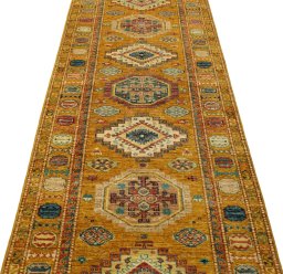 Central medallion detail of New Kazak rug from Pakistan