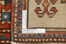 Full view of 1900s Kazak rug from Armenia, 260 × 182 cm in Blue tones