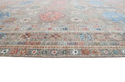 Close-up detail of New Kazak rug from Pakistan showing Wool weave
