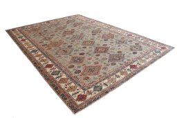 Close-up detail of New Kazak rug from Pakistan showing Wool weave