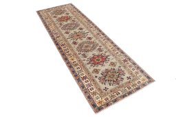 Close-up detail of New Kazak rug from Pakistan showing Wool weave
