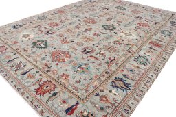 Central medallion detail of New Kazak rug from Pakistan