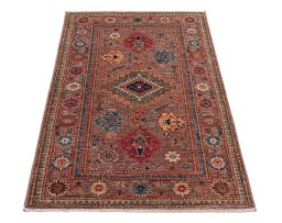 Surface texture of New Kazak rug with natural Wool and intricate pattern