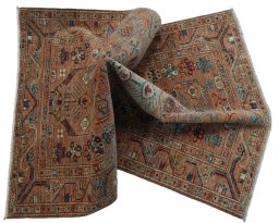 Close-up detail of New Kazak rug from Pakistan showing Wool weave