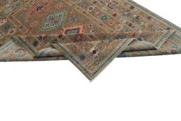 Central medallion detail of New Kazak rug from Pakistan