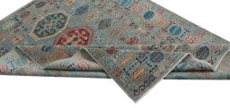 Central medallion detail of New Kazak rug from Pakistan