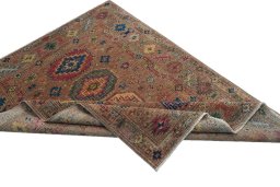 Central medallion detail of New Kazak rug from Pakistan