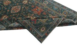 Central medallion detail of New Kazak rug from Pakistan