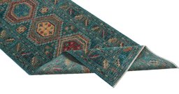 Central medallion detail of New Kazak rug from Pakistan