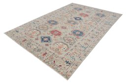 Close-up detail of New Kazak rug from Pakistan showing Wool weave