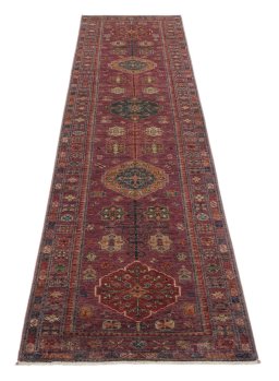 Surface texture of New Kazak rug with natural Wool and intricate pattern
