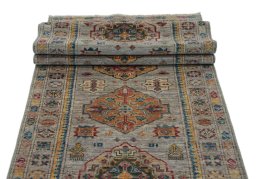 Central medallion detail of New Kazak rug from Pakistan