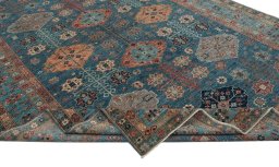 Central medallion detail of New Kazak rug from Pakistan