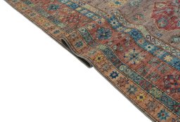 Close-up detail of New Kazak rug from Pakistan showing Wool weave