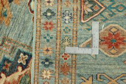Central medallion detail of New Kazak rug from Pakistan