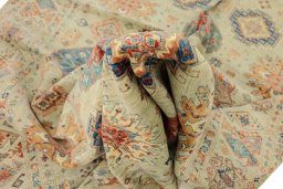 Central medallion detail of New Kazak rug from Pakistan