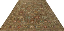 Surface texture of New Kazak rug with natural Wool and intricate pattern