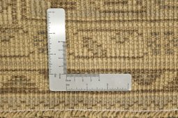 Close-up detail of 1920s Oushak rug from Turkey showing Wool weave